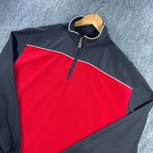 Vintage Callaway Golf‎ Quarter Zip Mens XL Black Red 90s Y2K Pullover #AB810